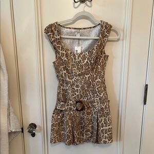 Leopard Print Sleeveless Dress